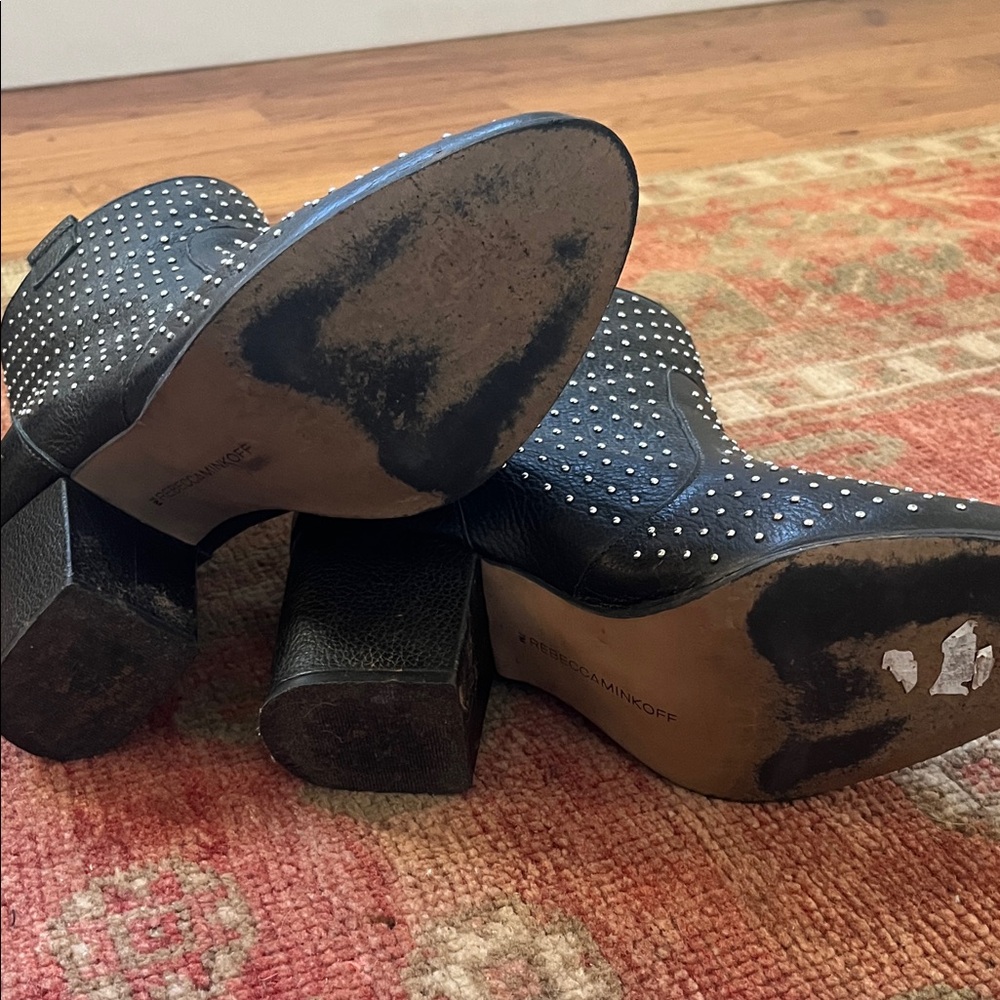 Rebecca Minkoff, Studded Black Ankle Boot, size 7 - Picture 4 of 8